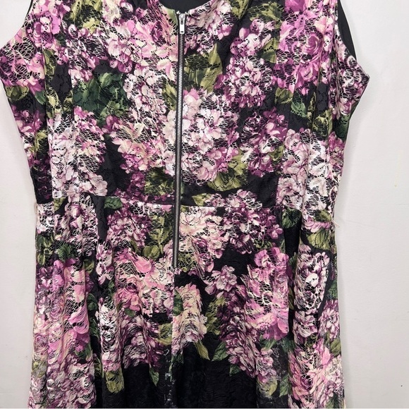 Laura Plus Floral Print Lace Dress Size 24 - Picture 3 of 14